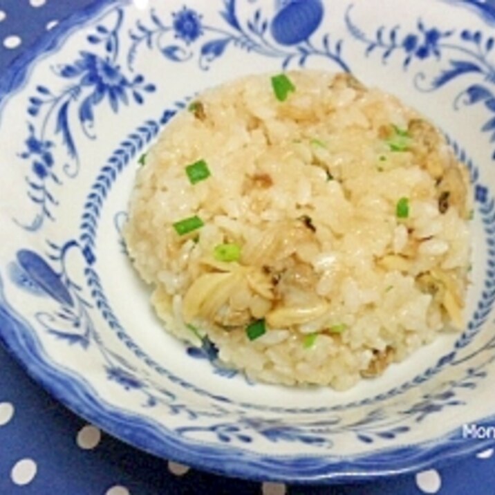 あさりの剥き身で味噌生姜風味炒飯